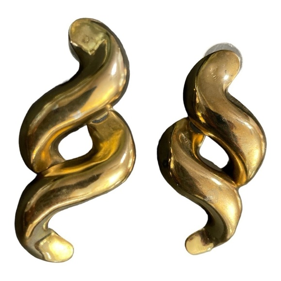 Gold Earrings Pierced Steampunk Paco
Designs New Old Stock 1980's - Picture 4 of 9